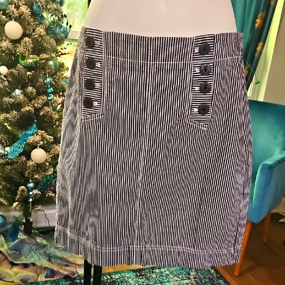 Talbots Black and White Mini Pencil Skirt - Picture 1 of 3